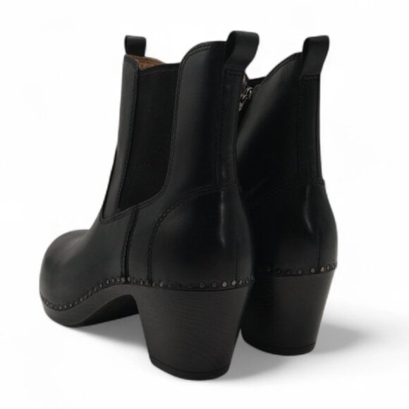 Dansko Shayna Women's Size 40 US 9.5 Black Leather Comfy Chelsea Ankle Boots - Picture 12 of 13